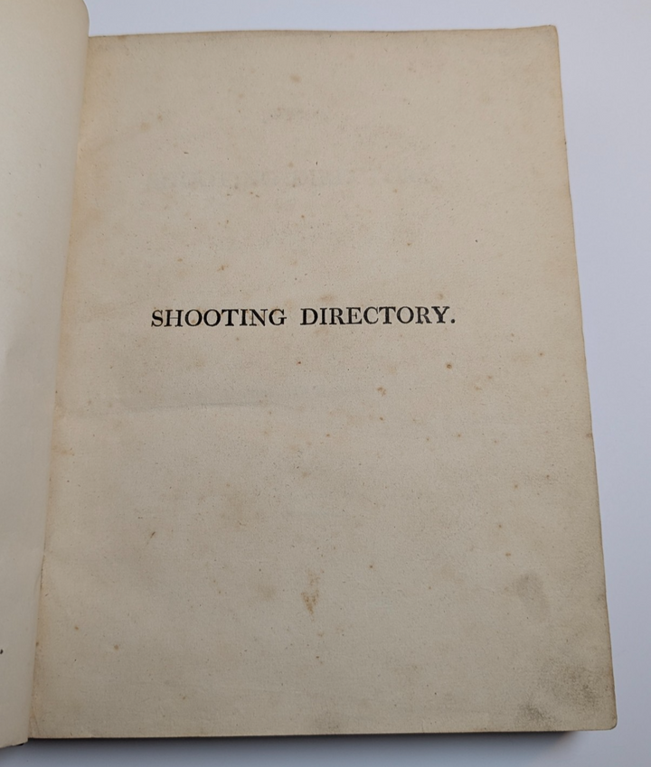 Antique Book on Dog Hunting Thornhill Shooting Directory 1st Edition 1804