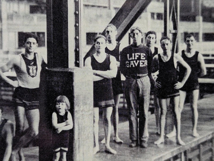 Sutro Baths Life Guards San Francisco Swinning Pools Antique Photo Display