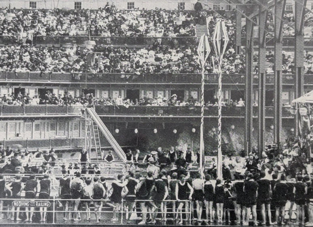 Sutro Baths Life Guards San Francisco Swinning Pools Antique Photo Display