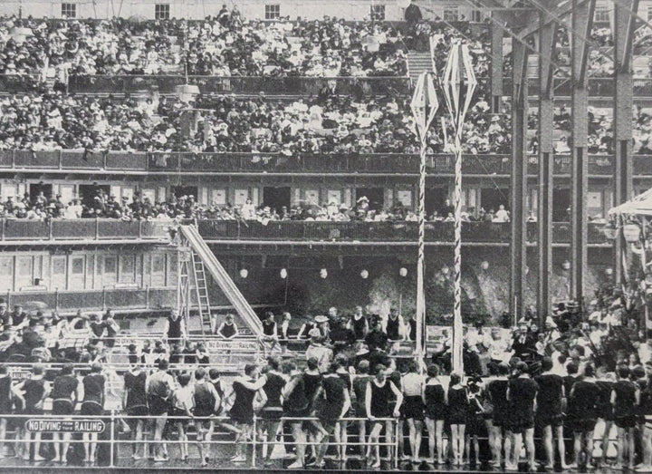 Sutro Baths Life Guards San Francisco Swinning Pools Antique Photo Display
