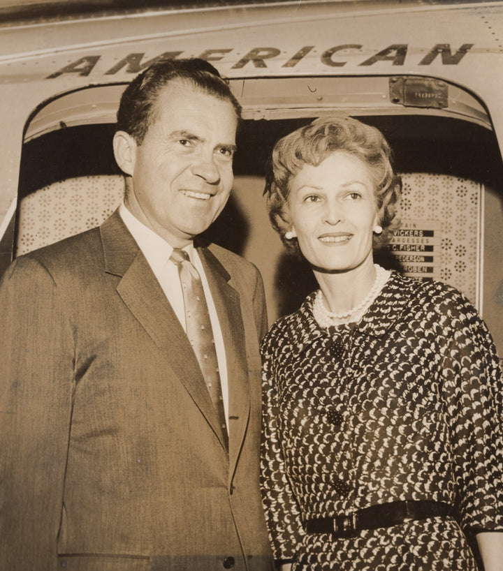 President Richard Nixon Wife Pat Nixon American Airlines Political Press Photo
