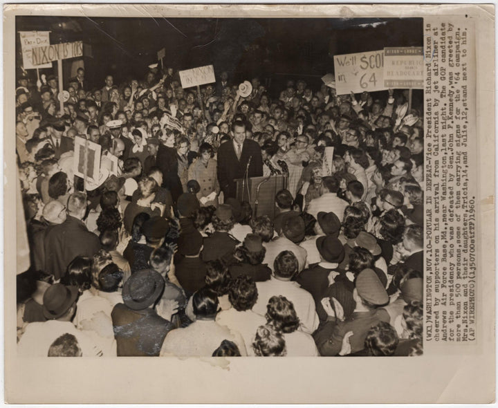 Vice President Nixon Victory Rally Andrews Air Force Base Political Press Photo