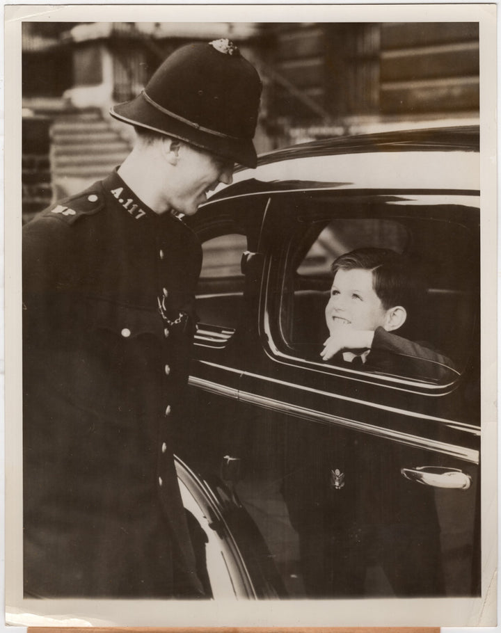 Ted Kennedy Downing St London Police Stop Political Press Photo 1938