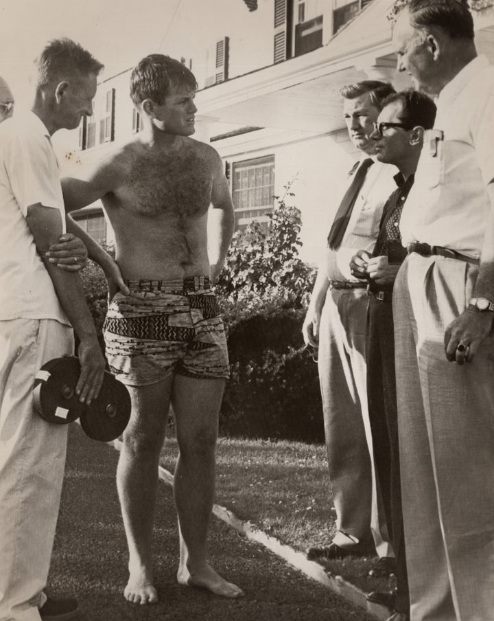 Ted Kennedy Swimsuit JFK Nomination Controversy Hyannis Port MA Press Photo