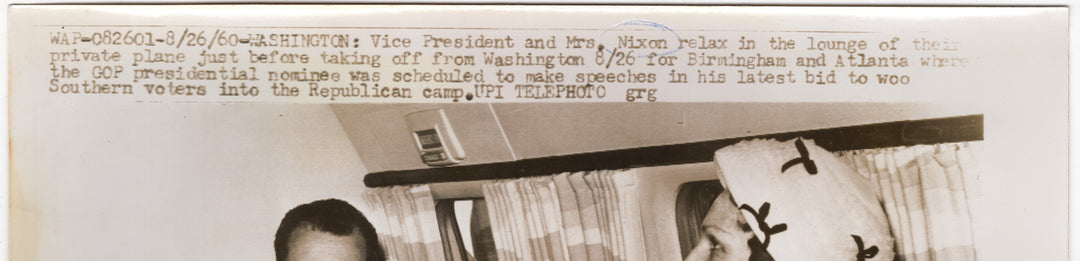 Richard Nixon VP President Private Plane Campaign Birmingham Atlanta Press Photo