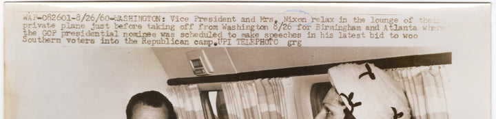 Richard Nixon VP President Private Plane Campaign Birmingham Atlanta Press Photo