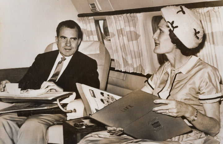 Richard Nixon VP President Private Plane Campaign Birmingham Atlanta Press Photo