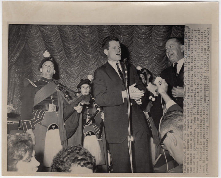 Ted Kennedy Sweet Adeline Irish Dance Vintage Political Sentate Campaign Photo