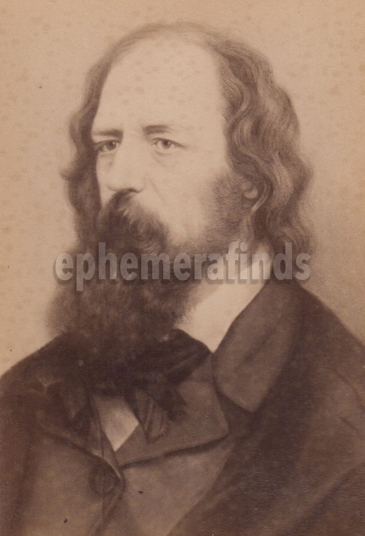 Lord Alfred Tennyson Claribel English Poet Antique Cabinet Photo