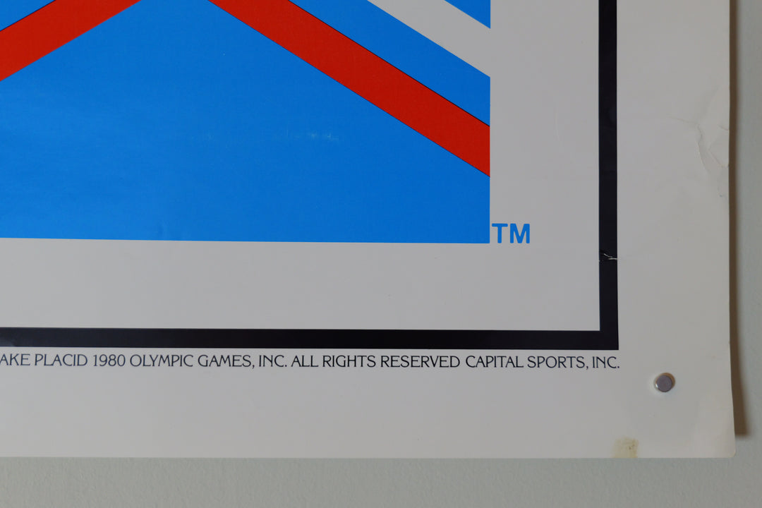 Lake Placid XIII Winter Olympic Games Capitol Sports Graphic Promo Poster 1977