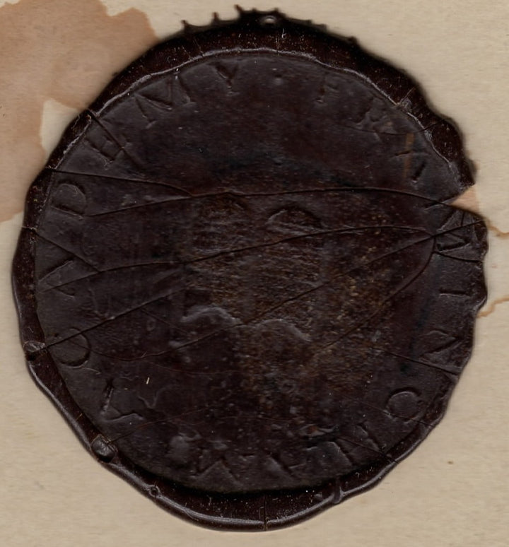 Framingham Massachusetts Centennial Celebration 1892 Rare Wax Seal Card