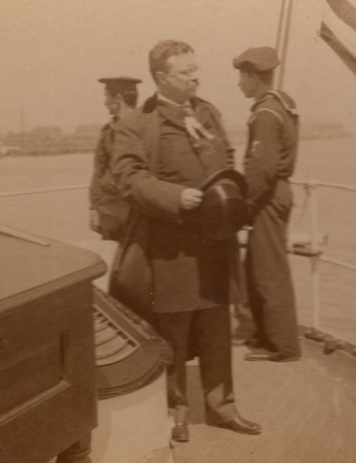 Teddy Roosevelt Charleston Exposition Antique Stereoview Card Photograph