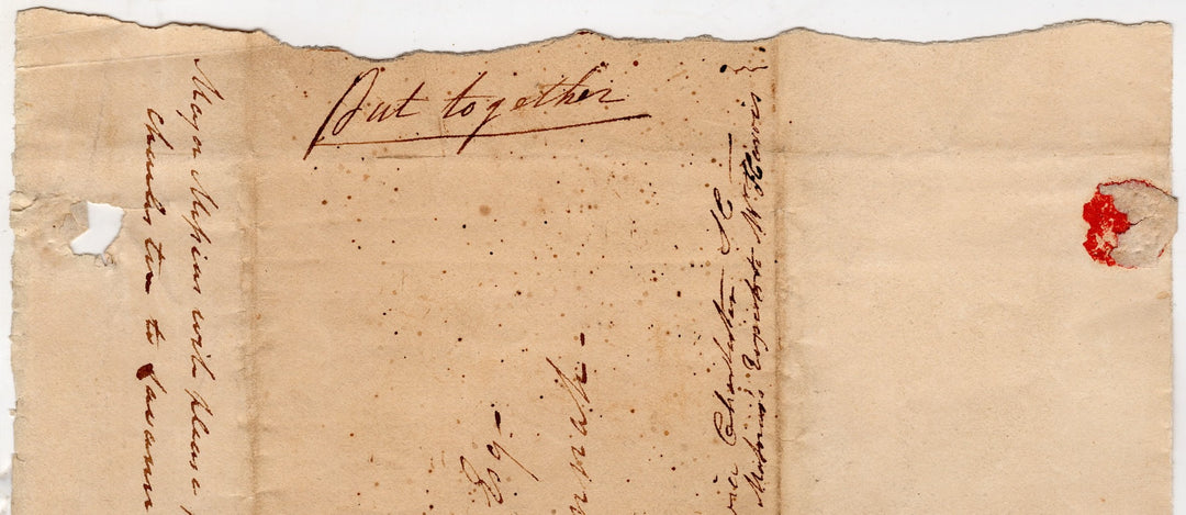 Charles Harris Savannah GA Mayor Antique Manuscript Postal Cover with Seal