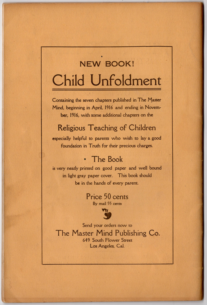 Annie Rix Militz New Thought Metaphysical Master Mind Magazine Feb 1917