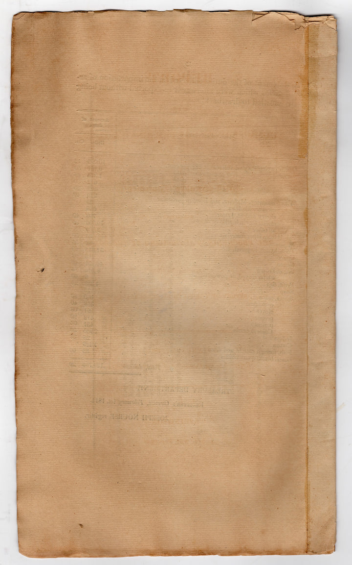 War of 1812 Economics United States Exports Political Financial Report Folio 1814