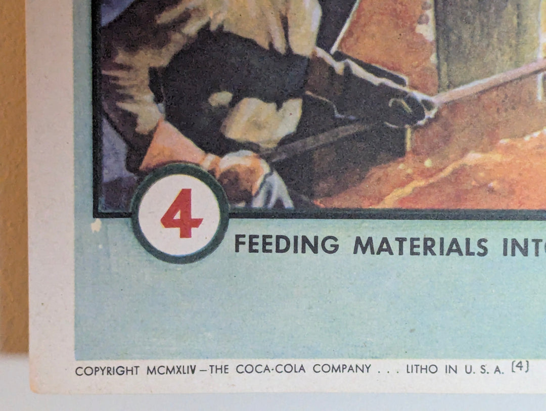 Glass Making Industry Vintage Coca Cola Graphic Art Educational Poster