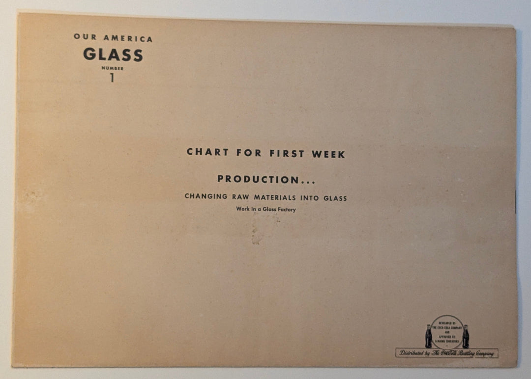 Glass Making Industry Vintage Coca Cola Graphic Art Educational Poster