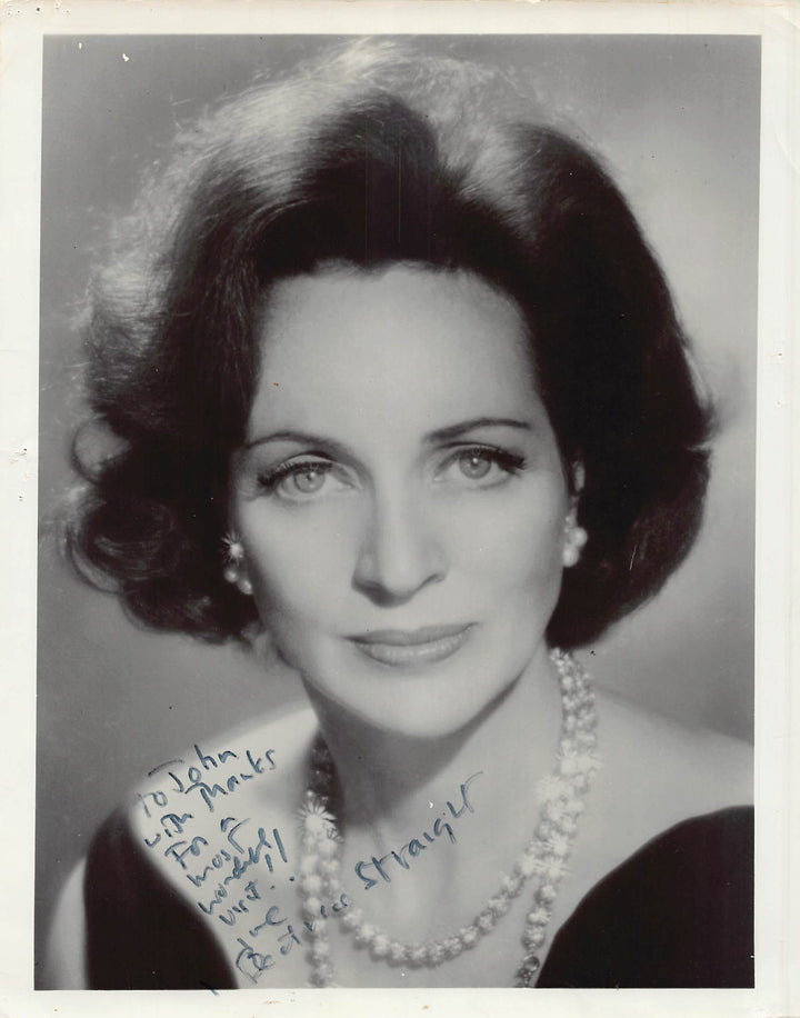Beatrice Straight Network Oscar Winning Actress Autograph Signed Twice Vintage 8x10 Photo
