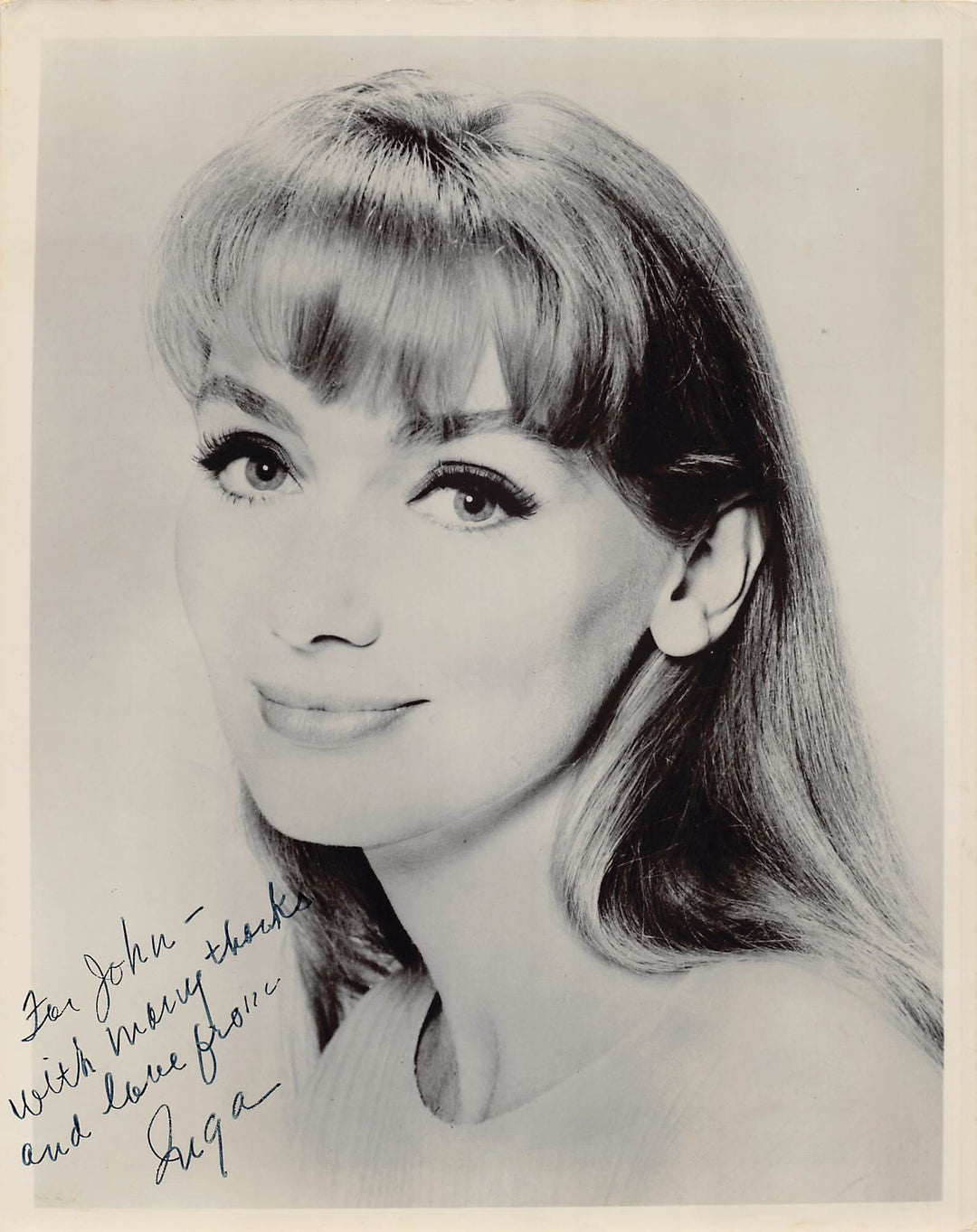 Inga Swenson Benson Gretchen Kraus TV Actress Autograph Signed Vintage 8x10 Photo