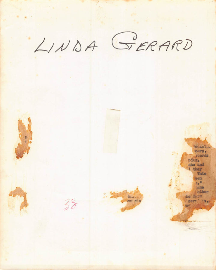 Linda Gerard Stage Actress and Singer Autograph Signed Vintage 8x10 Photo