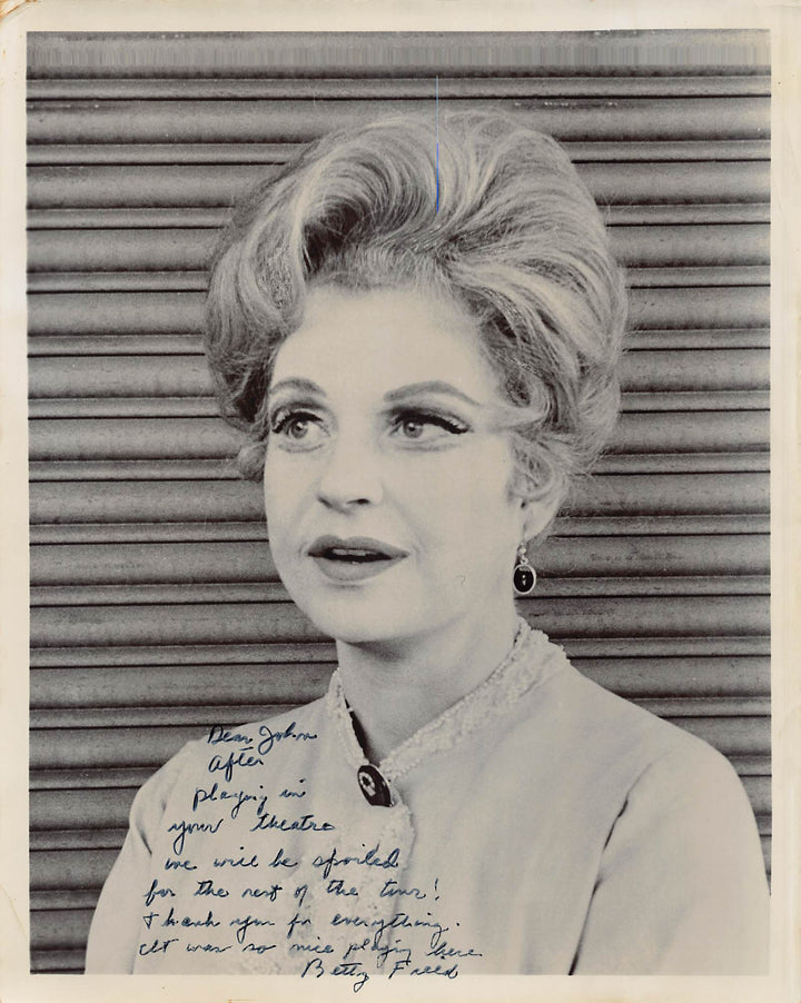 Betty Field Of Mice and Men Picnic Film Actress Autograph Signed Twice Vintage 8x10 Photo