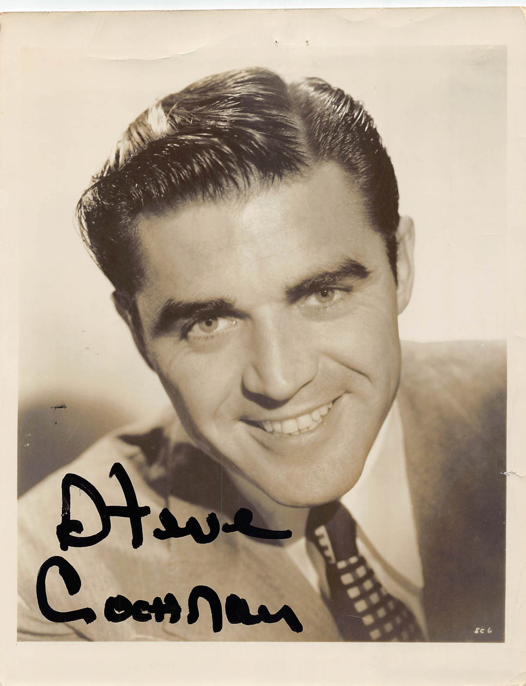 Steve Cochran White Heat Film Noir Actor Autograph Signed Twice Vintage 8x10 Photo