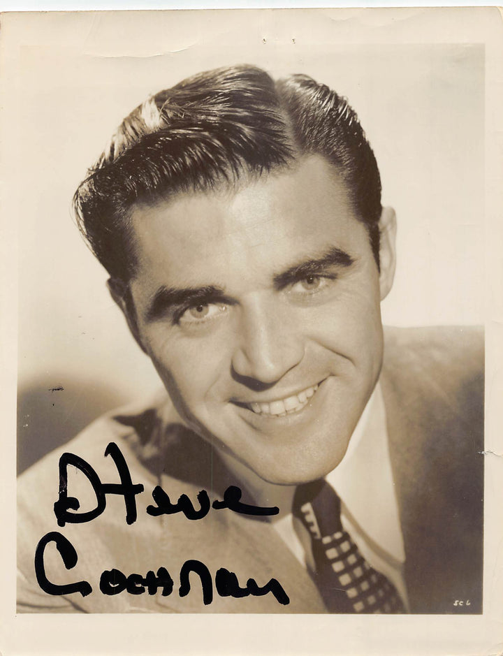 Steve Cochran White Heat Film Noir Actor Autograph Signed Twice Vintage 8x10 Photo