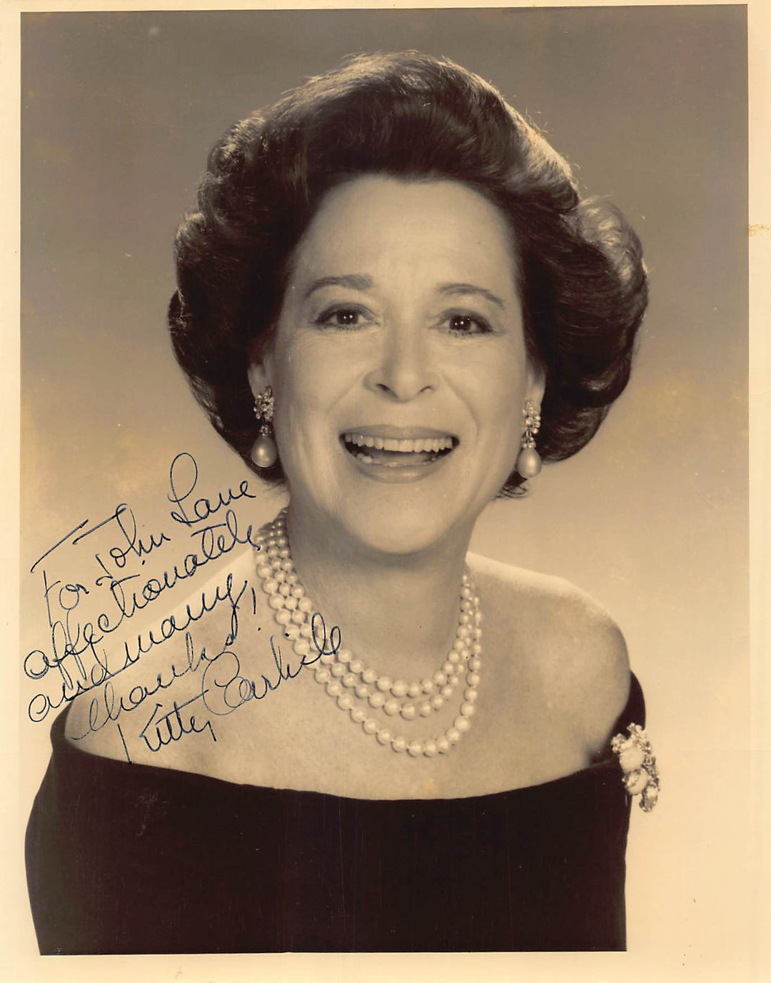 Kitty Carlisle To Tell the Truth Night at the Opera Actress Autograph Signed 8x10 Photo