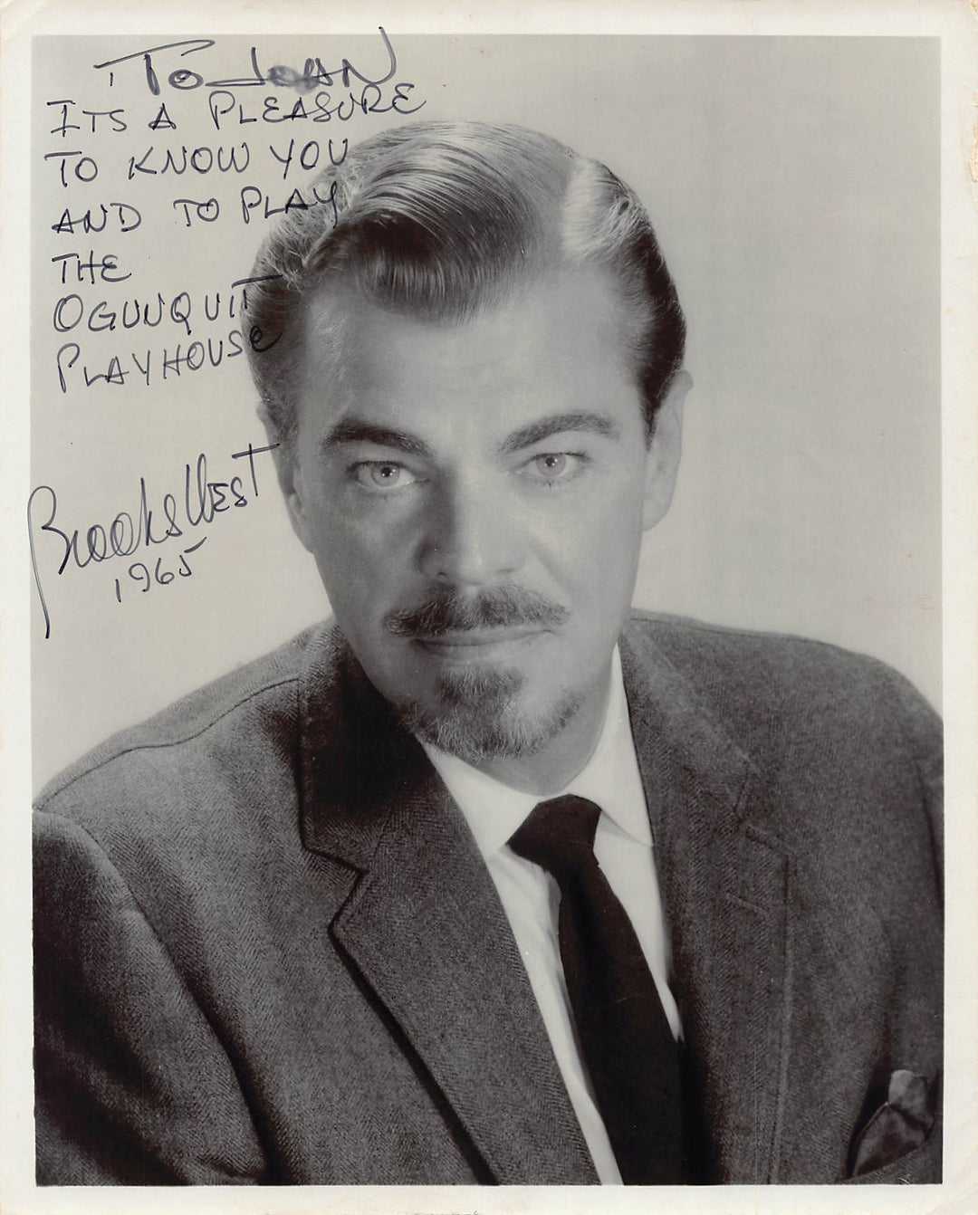 Brooks West Anatomy of a Murder Film Actor Autograph Signed Vintage 8x10 Photo 1965