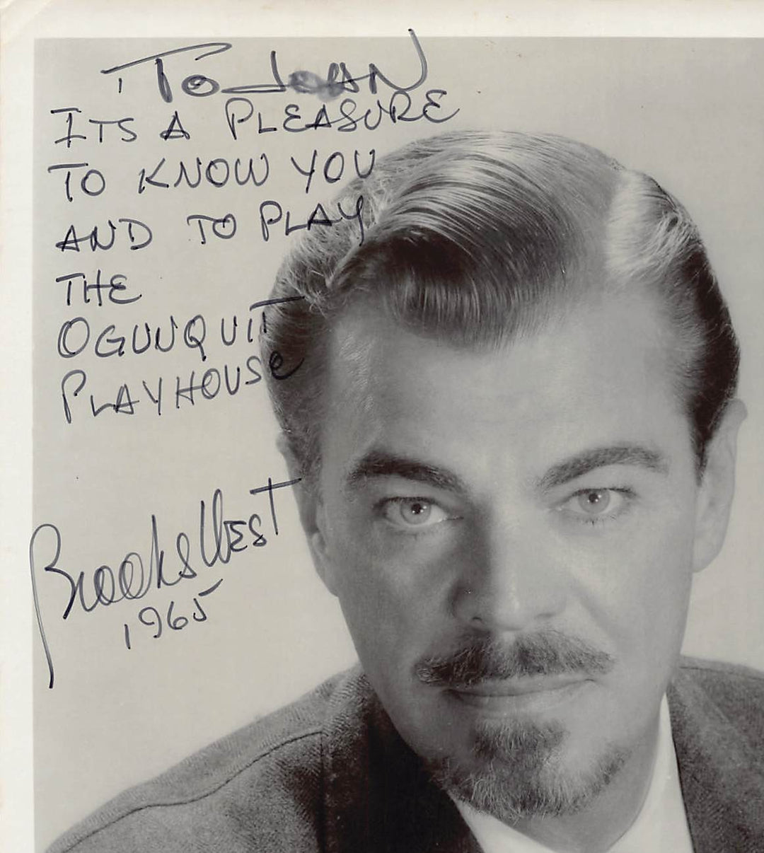 Brooks West Anatomy of a Murder Film Actor Autograph Signed Vintage 8x10 Photo 1965