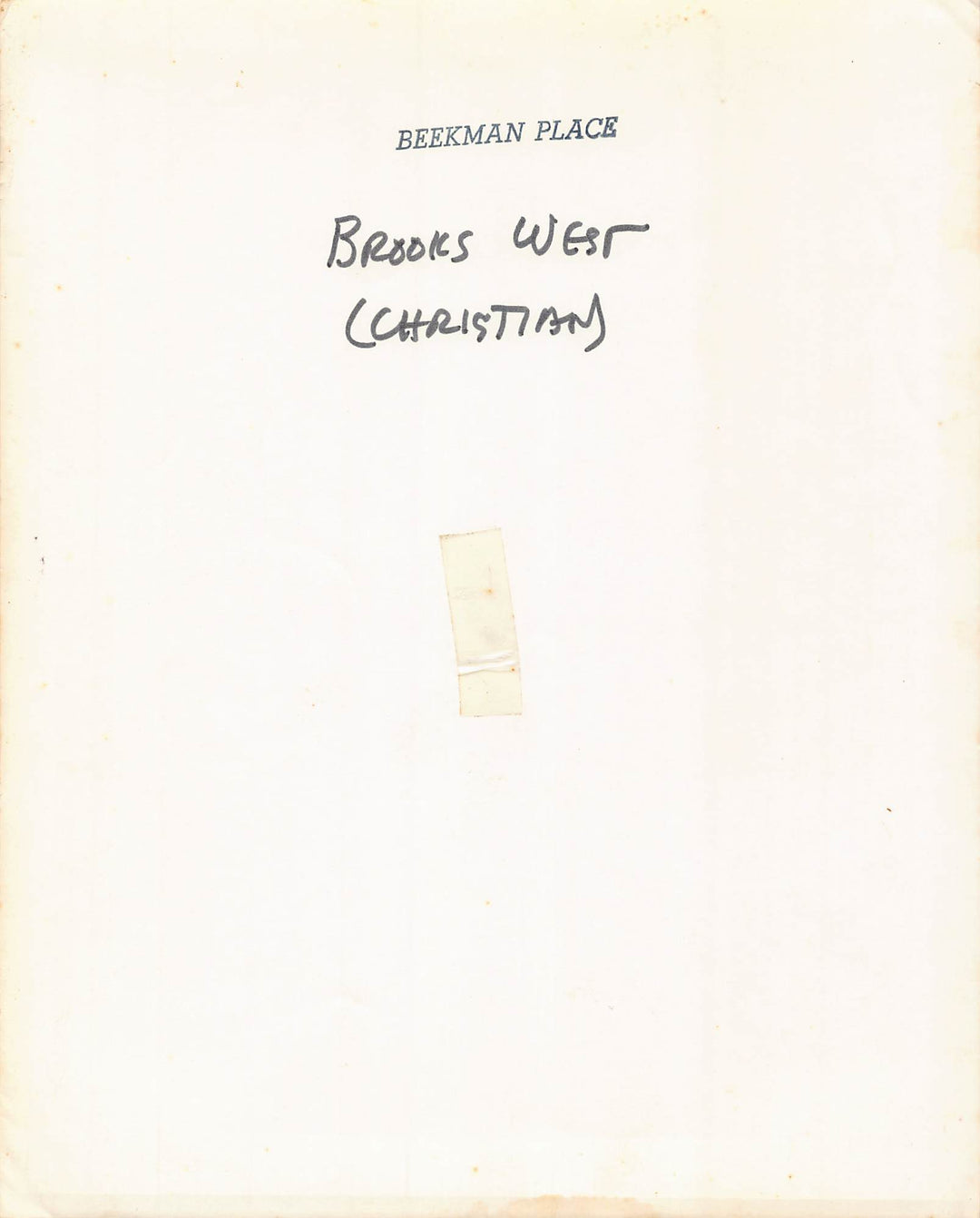 Brooks West Anatomy of a Murder Film Actor Autograph Signed Vintage 8x10 Photo 1965