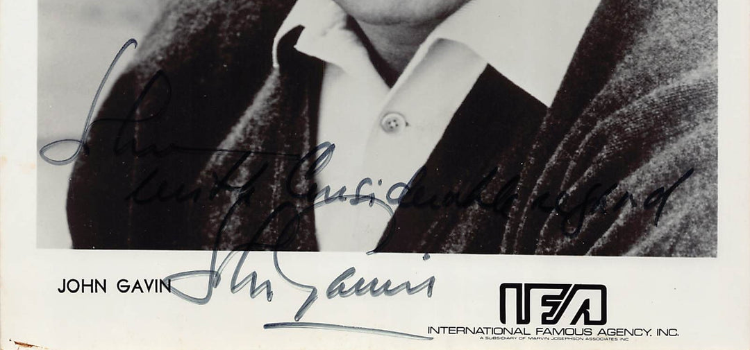 John Gavin Psycho Spartacus Film Actor Autograph Signed Vintage 8x10 Movie Photo