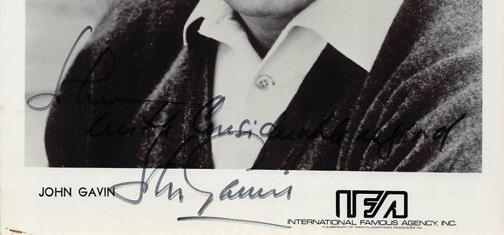 John Gavin Psycho Spartacus Film Actor Autograph Signed Vintage 8x10 Movie Photo