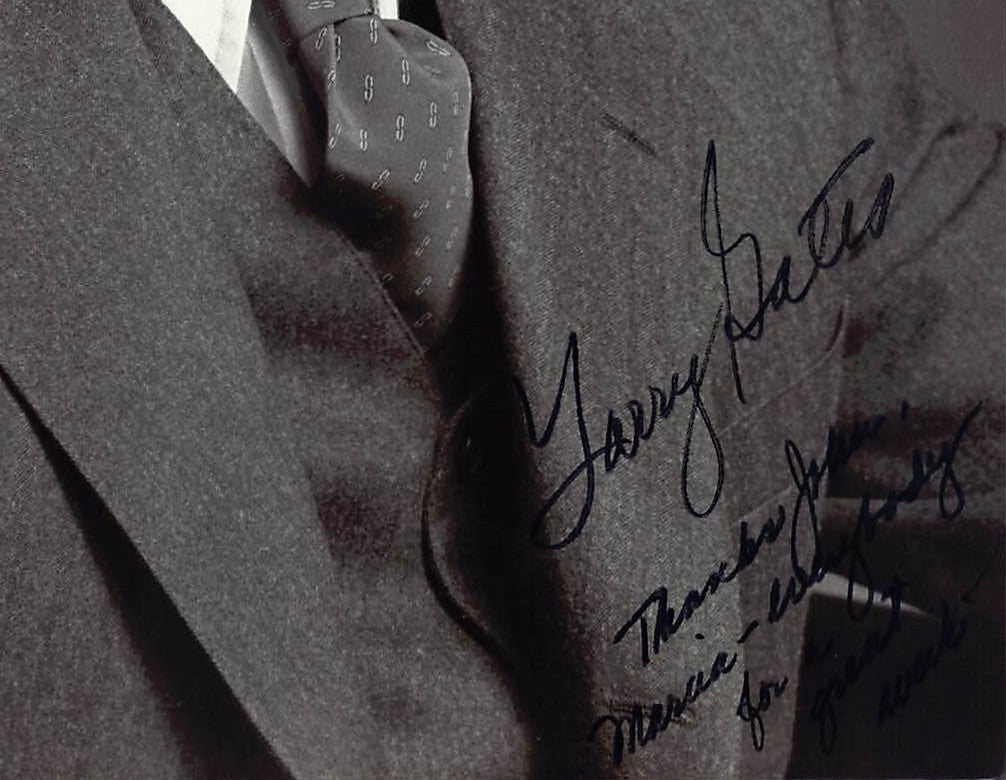 Larry Gates In the Heat of the Night Actor Autograph Signed Twice Vintage 8x10 Photo