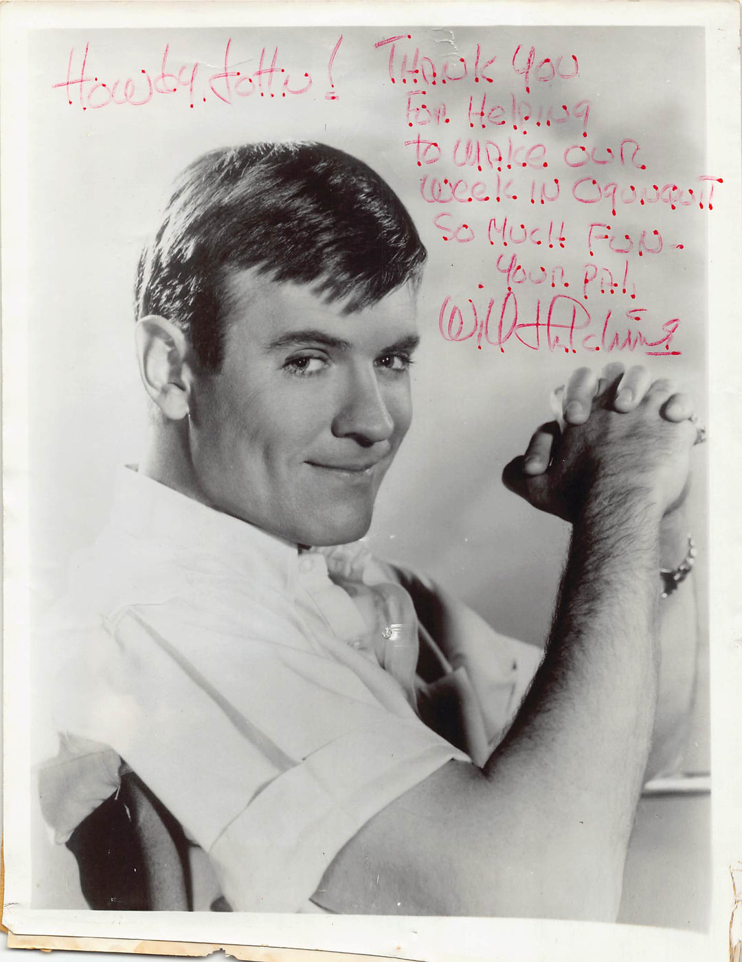 Will Hutchins Sugarfoot TV Western Actor Autograph Signed Vintage 8x10 Photo