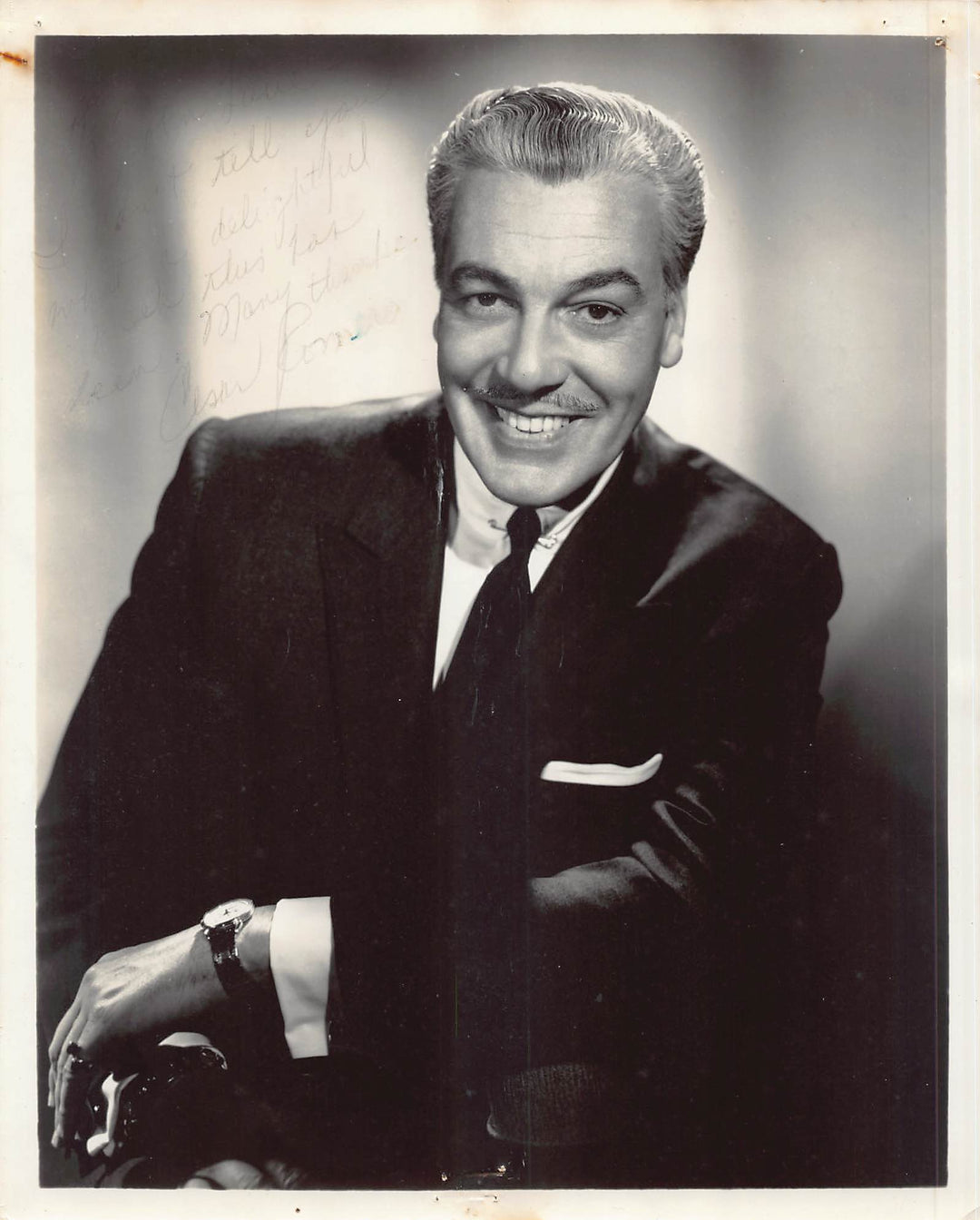Cesar Romero Batman Joker TV and Film Actor Autograph Signed Vintage 8x10 Photo