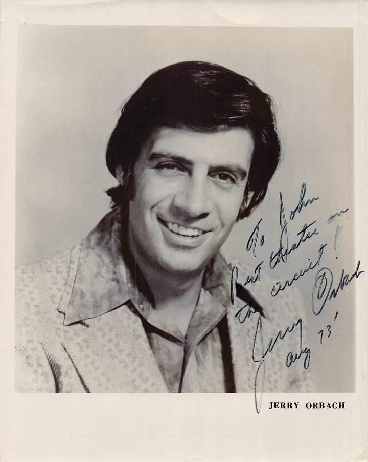 Jerry Orbach Law and Order Dirty Dancing Actor Autograph Signed Vintage 8x10 Photo 1973