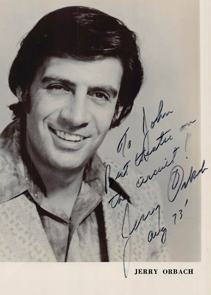 Jerry Orbach Law and Order Dirty Dancing Actor Autograph Signed Vintage 8x10 Photo 1973