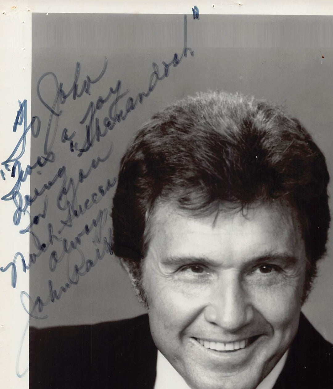 John Raitt Carousel Pajama Game Broadway Star Autograph Signed Vintage 8x10 Photo