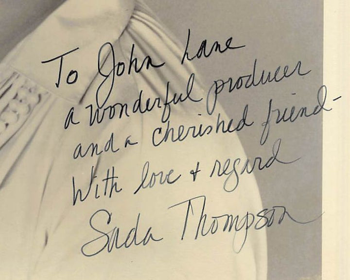 Sada Thompson Family TV Series Emmy Winning Actress Autograph Signed Vintage 8x10 Photo