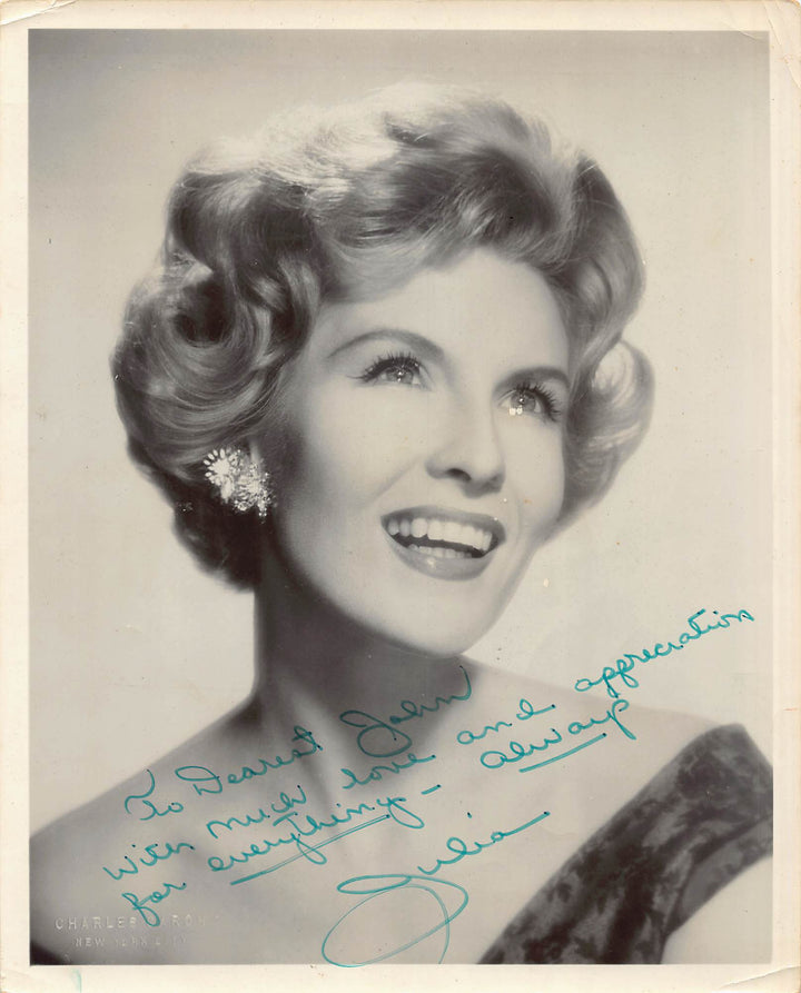 Julia Meade Pillow Talk TV Spokeswoman Actress Autograph Signed Vintage 8x10 Photo