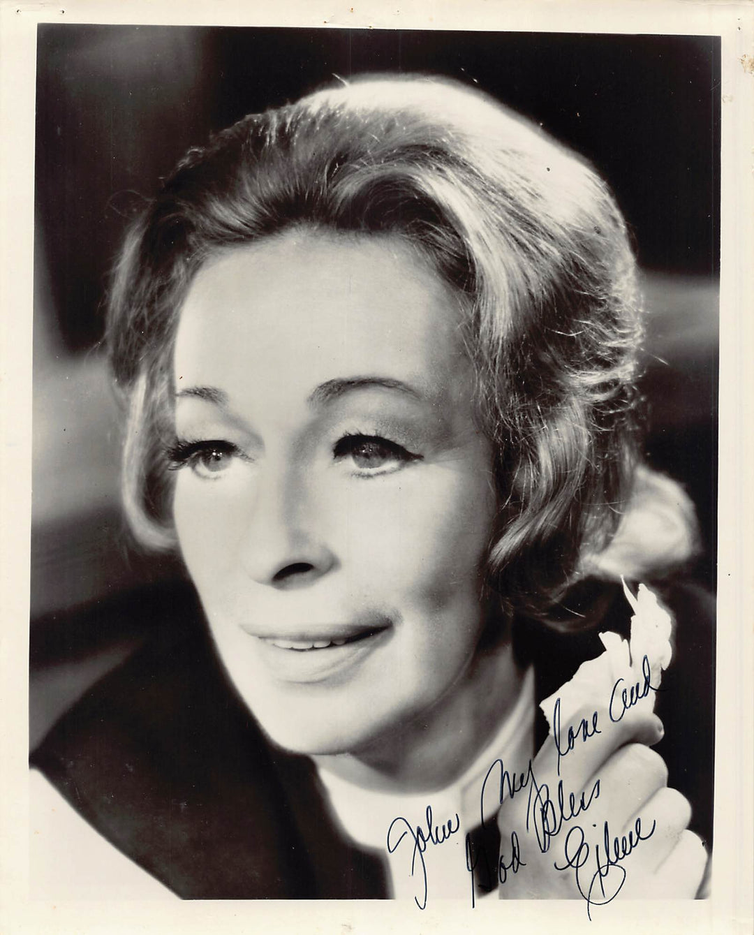 Eileen Heckart Butterflies Are Free Movie Actress Autograph Signed Promo Photo