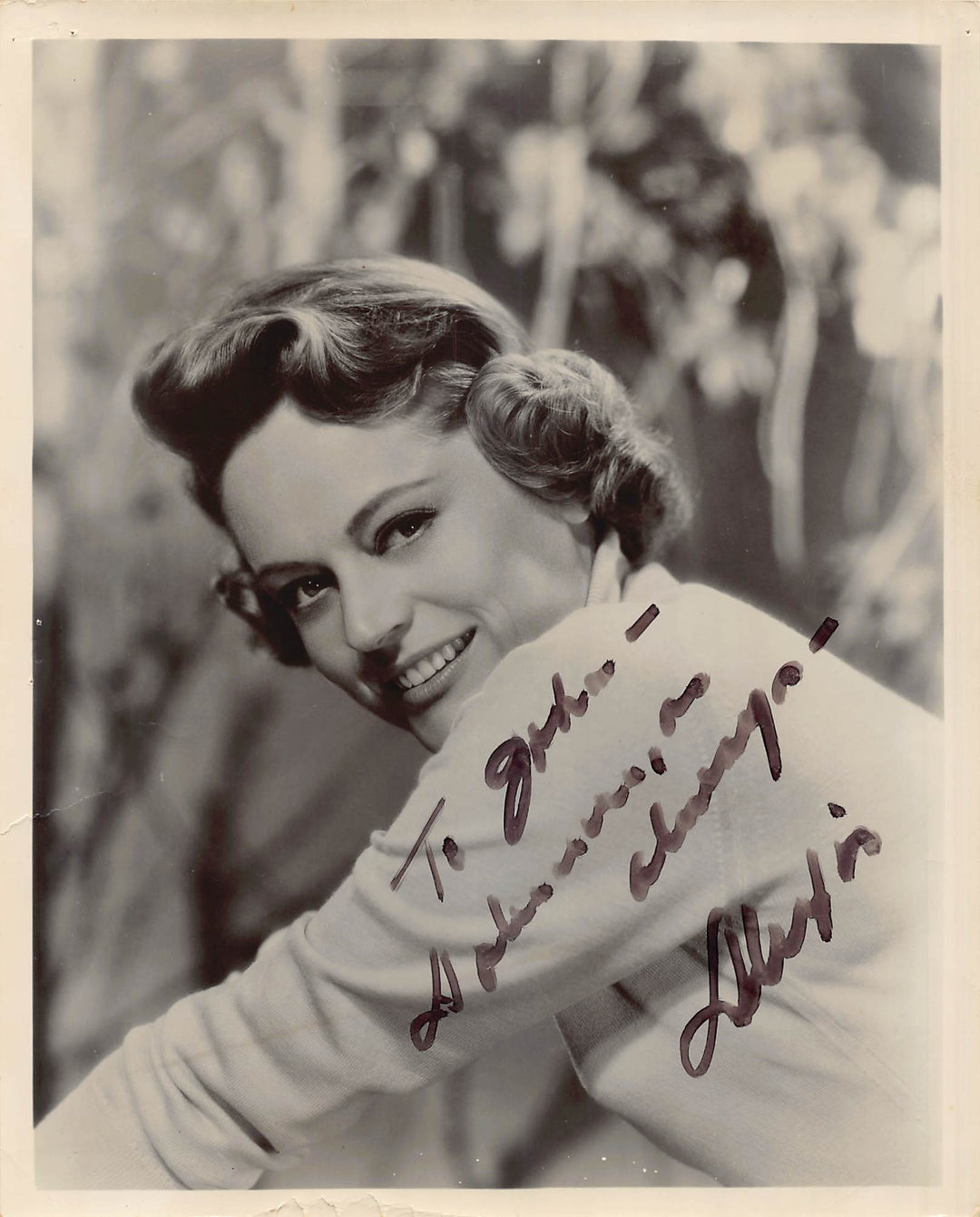 Alexis Smith Rhapsody in Blue Movie Actress Autograph Signed Promo Photo
