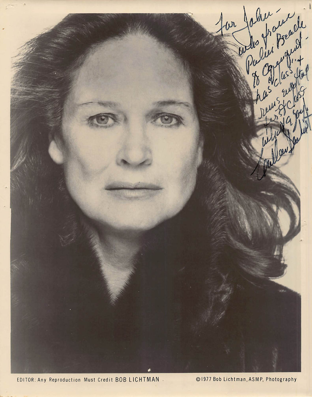 Colleen Dewhurst Anne of Green Gables Tony Winning Actress Autograph Signed 8x10 Photo