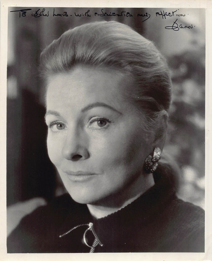 Joan Fontaine Hitchcock Movie Actress Autograph Signed 8x10 Promo Photo