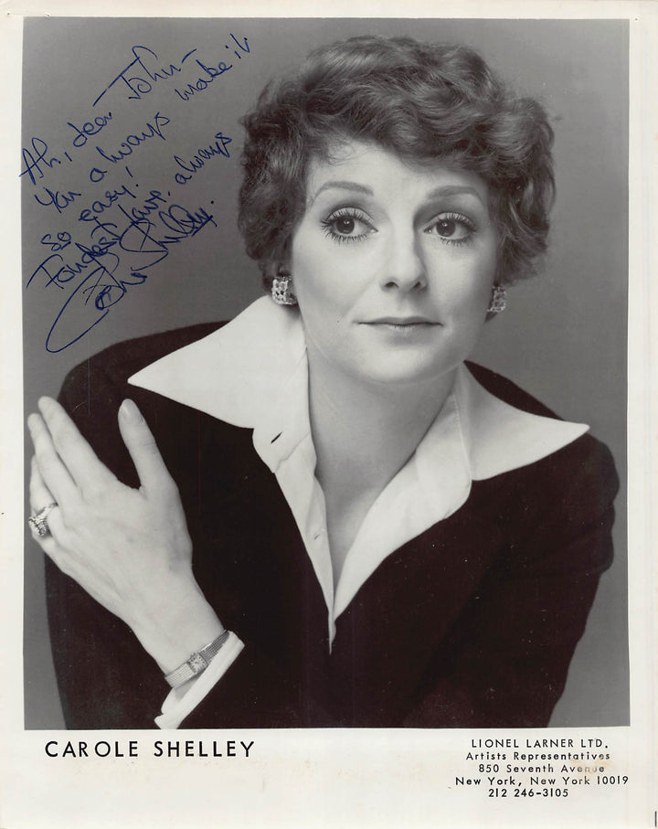 Carole Shelley Odd Couple Pigeon Sister Actress Autograph Signed Vintage 8x10 Photo