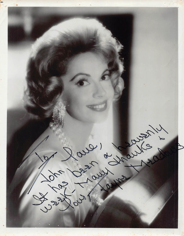 Jayne Meadows I've Got a Secret TV Actress Autograph Signed Vintage 8x10 Photo