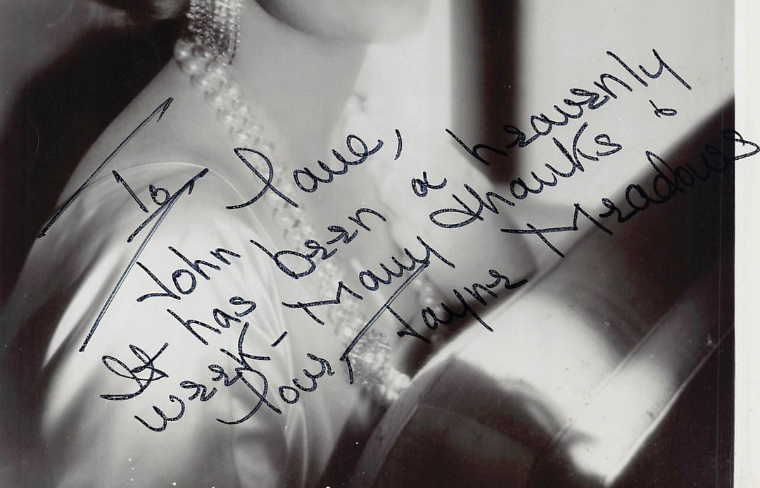 Jayne Meadows I've Got a Secret TV Actress Autograph Signed Vintage 8x10 Photo