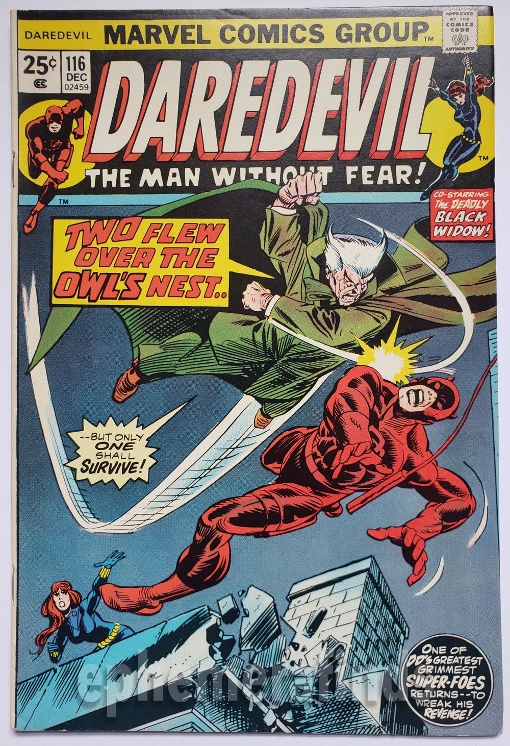 Daredevil and Black Widow Vintage Marvel Comic Book - Daredevil #116