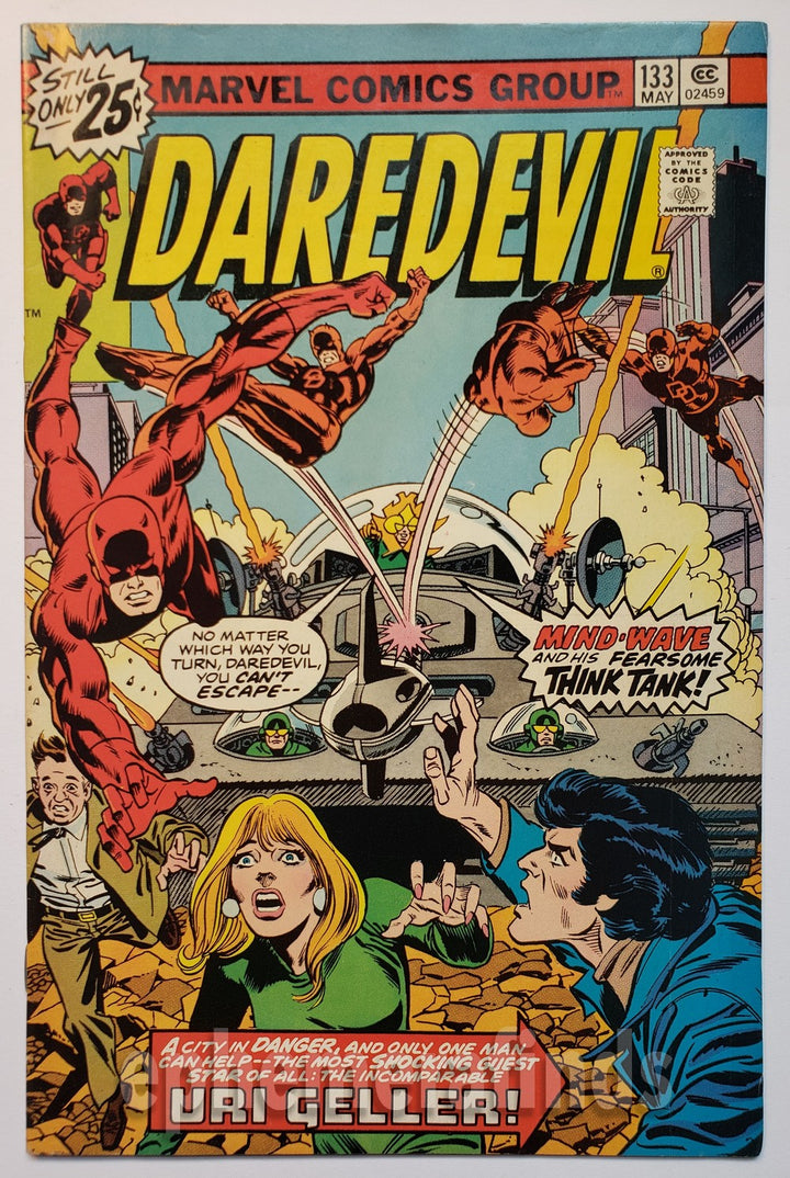 Daredevil vs Mind-Wave Vintage Marvel Comic Book - Daredevil #133